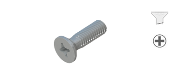 Metrische Schrauben, Senkkopf-Schraube mit H-Kreuzschlitz-Antrieb, ISO 7046-2, STM33