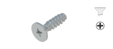 Schrauben für Kunststoffe, Senkkopf-Schraube mit H-Kreuzschlitz-Antrieb, , STP33