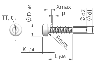 Linsenzylinderkopf-Schraube mit Sicherheits-Innensechsrund, , STP42