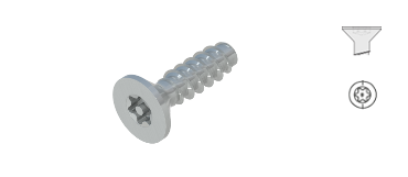 Schrauben für Kunststoffe, Senkkopf-Schraube mit Sicherheits-Innensechsrund, , STP43